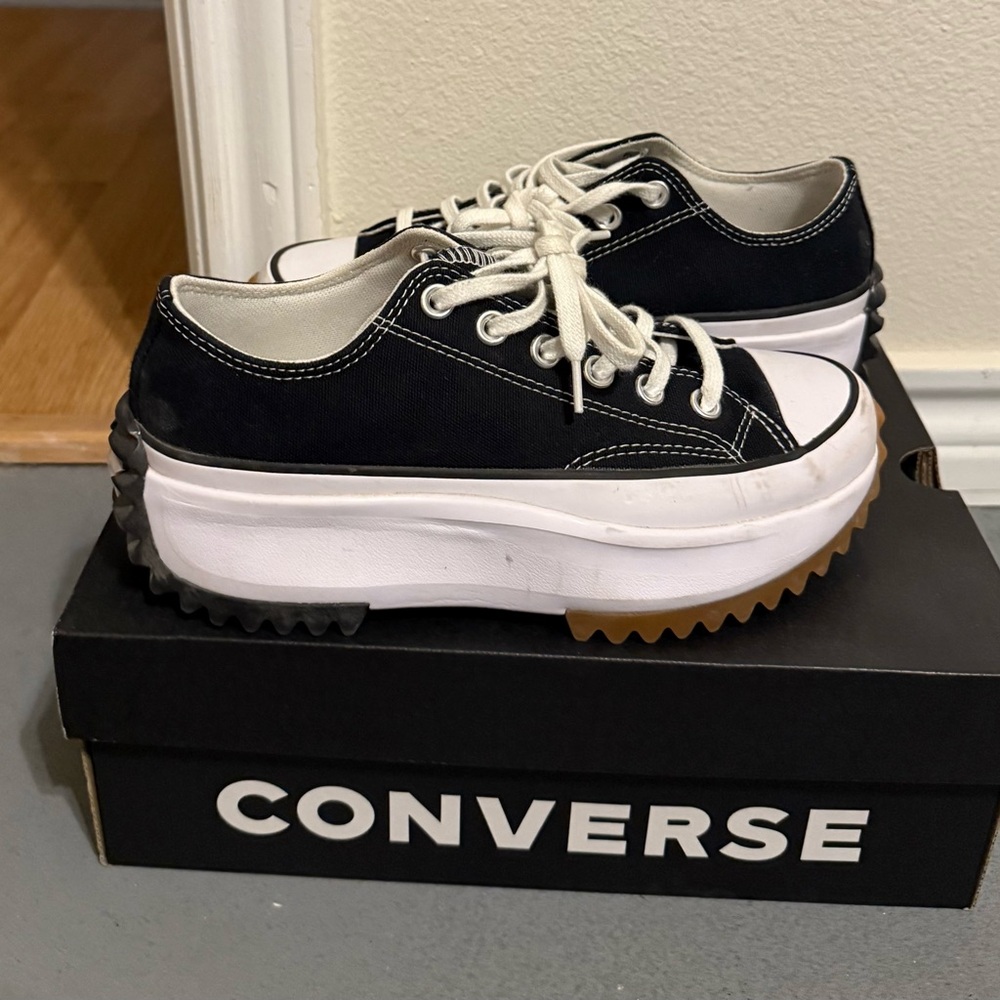Converse Black Platform Sneakers